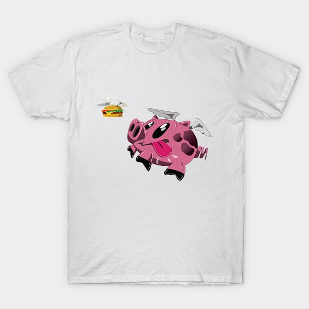 Flying pig T-Shirt by GoshaDron